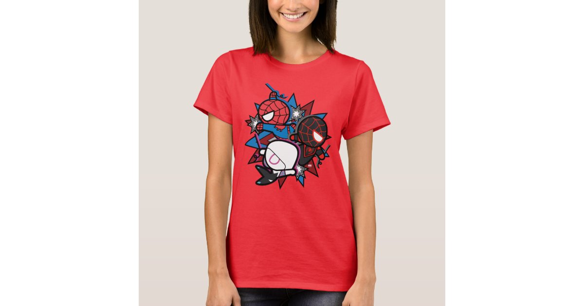 Kawaii Spider Man Ghost Spider Miles Morales T Shirt Zazzle Com