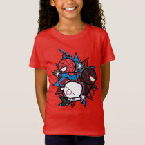 Kawaii Spider-Man, Ghost-Spider, & Miles Morales T-Shirt