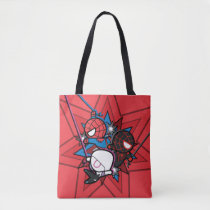 Kawaii Spider-Man, Ghost-Spider, & Miles Morales Tote Bag
