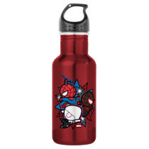 Kawaii Spider-Man, Ghost-Spider, & Miles Morales Water Bottle