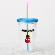 Kawaii Spider-Man Hanging Upside Down Acrylic Tumbler