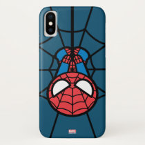 Kawaii Spider-Man Hanging Upside Down iPhone X Case