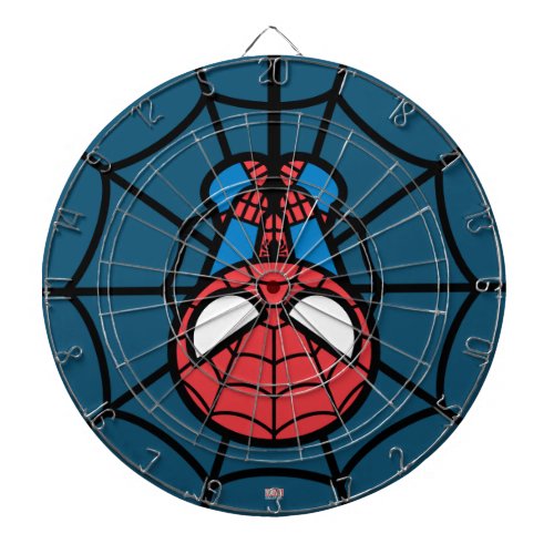 Kawaii Spider_Man Hanging Upside Down Dartboard With Darts