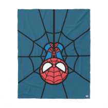 Kawaii Spider-Man Hanging Upside Down Fleece Blanket