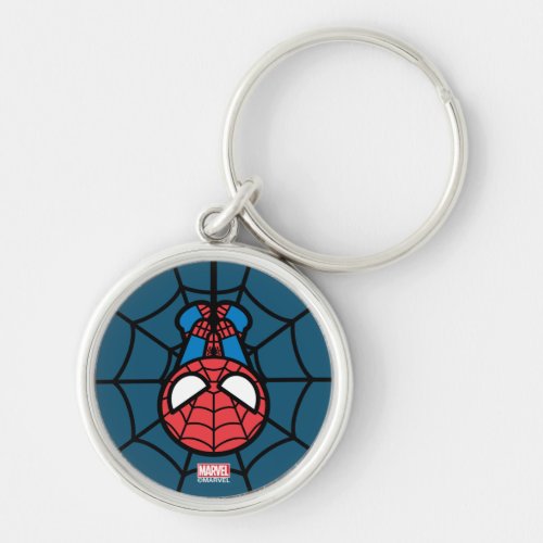 Kawaii Spider_Man Hanging Upside Down Keychain