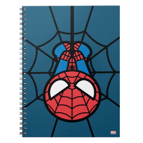 Kawaii Spider_Man Hanging Upside Down Notebook