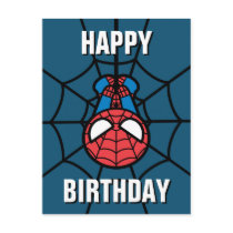 Kawaii Spider-Man Hanging Upside Down Postcard