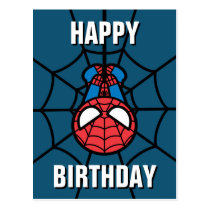 Kawaii Spider-Man Hanging Upside Down Postcard