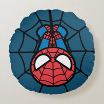 Kawaii Spider-Man Hanging Upside Down Round Pillow