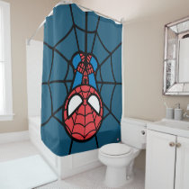 Kawaii Spider-Man Hanging Upside Down Shower Curtain