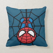 Kawaii Spider-Man Hanging Upside Down Throw Pillow