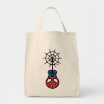 Kawaii Spider-Man Hanging Upside Down Tote Bag