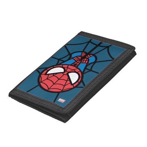 Kawaii Spider_Man Hanging Upside Down Tri_fold Wallet