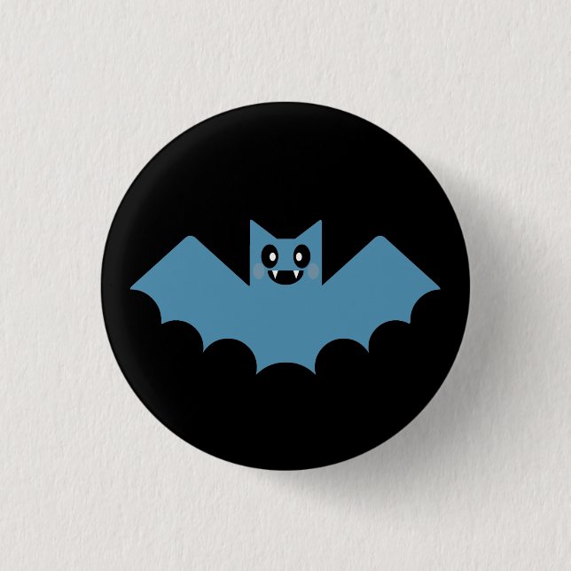 KAWAII SPOOKY BAT PINBACK BUTTON (Front)