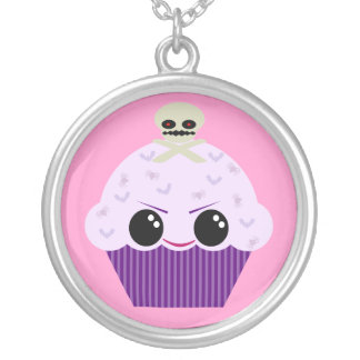 Kawaii Spooky Cupcake Sterling Silver Necklace