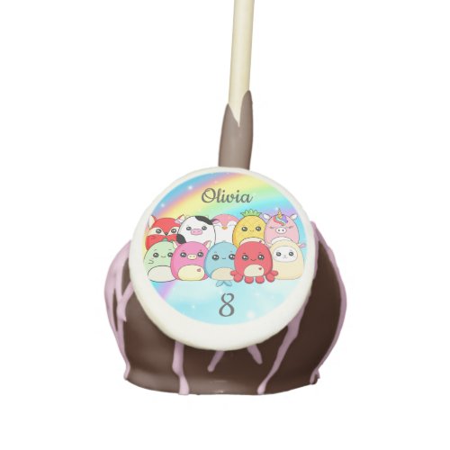 Kawaii Squishy Toy Rainbow Kids Birthday Party  Cake Pops