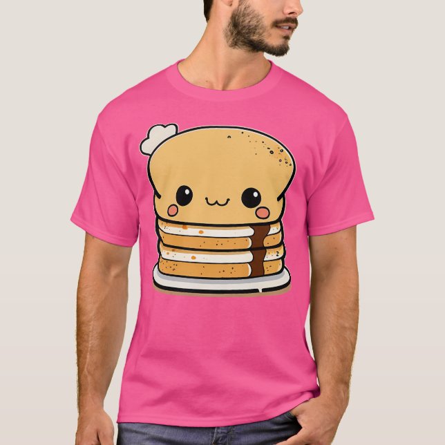 Kawaii Stack Of Pancakes T-Shirt (Front)
