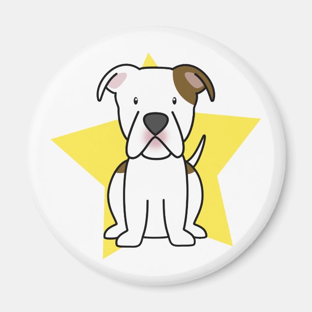 Kawaii Star American Bulldog Magnet (Front)