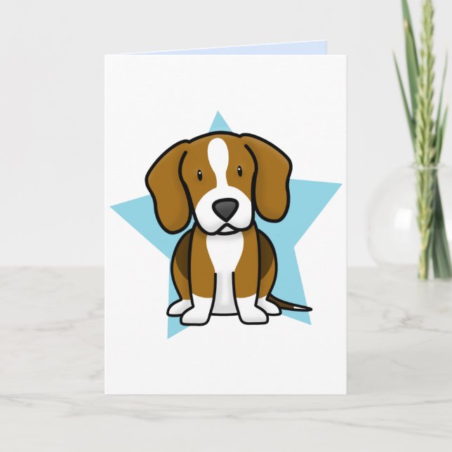 Kawaii Star Beagle Card (Front)
