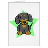 Kawaii Star Dachshund Card (Front)
