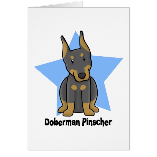 Kawaii Star Doberman Pinscher Cards (Front)