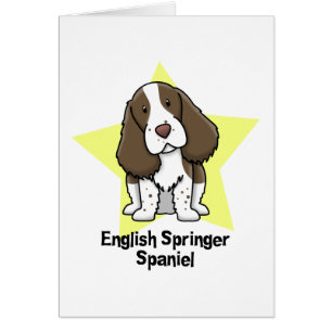 Kawaii Star English Springer Spaniel Cards