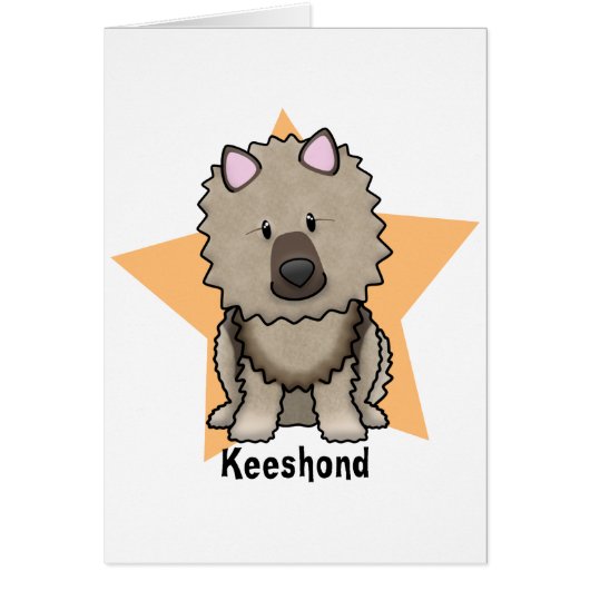 Kawaii Star Keeshond Cards (Front)