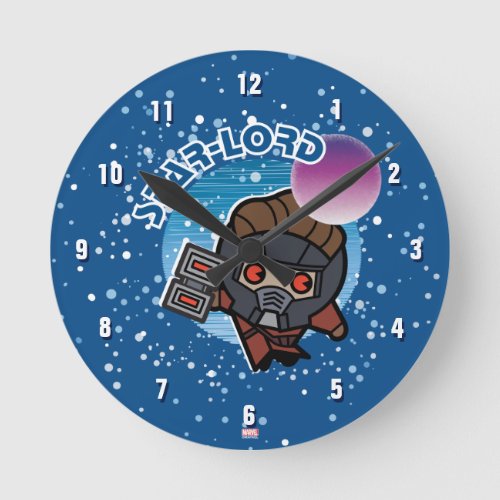 Kawaii Star_Lord In Space Round Clock