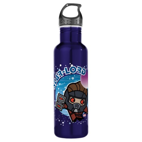 Kawaii Star_Lord In Space Stainless Steel Water Bottle