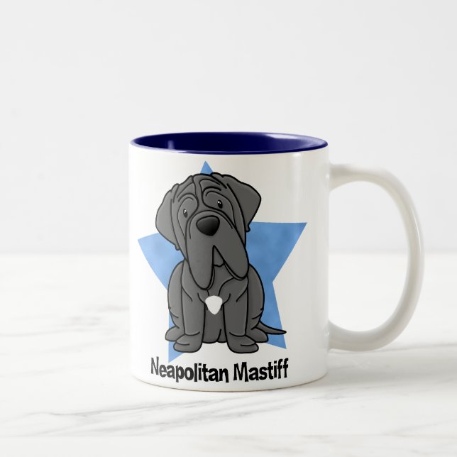 Kawaii Star Neapolitan Mastiff Two-Tone Coffee Mug (Right)