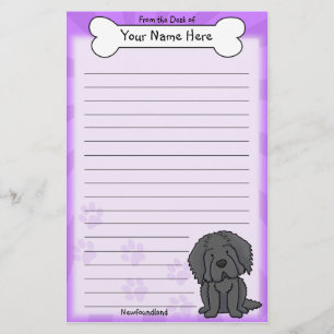 Kawaii Star Newfoundland Stationery