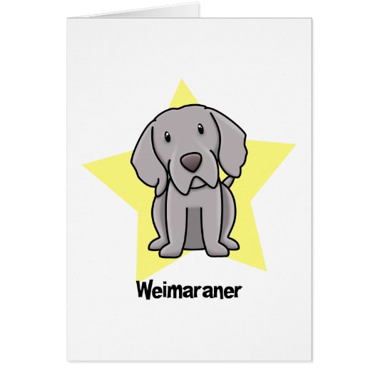 Kawaii Star Weimaraner Cards (Front)