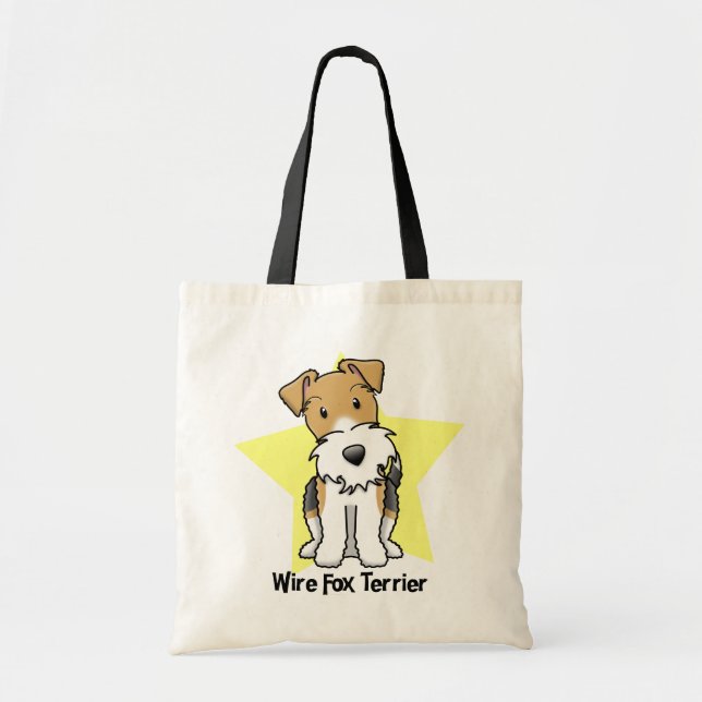 Kawaii Star Wire Fox Terrier Tote Bag (Front)