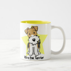 Kawaii Star Wire Fox Terrier Two-Tone Coffee Mug