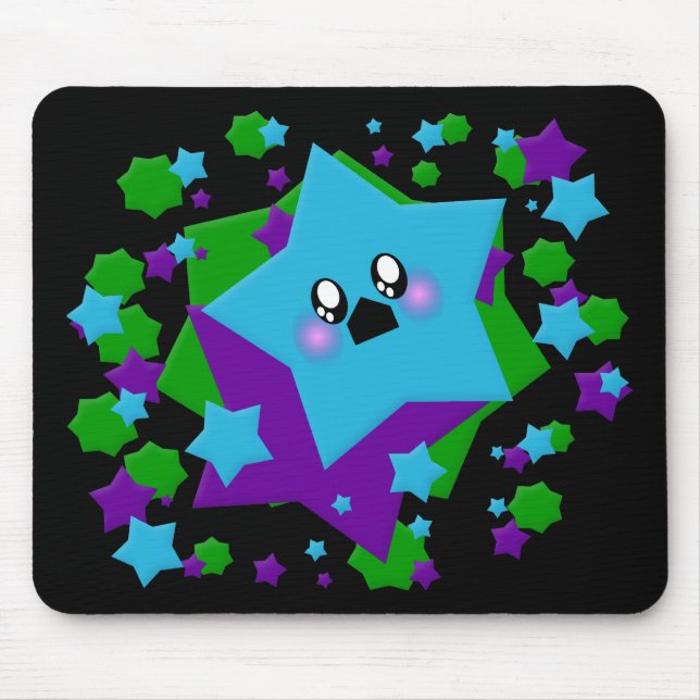 KAWAII STARS COSMIC BURST MOUSE PAD (Front)