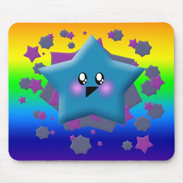 KAWAII STARS COSMIC BURST MOUSE PAD (Front)