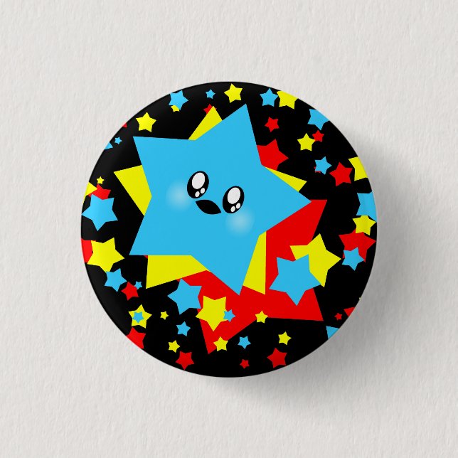 KAWAII STARS COSMIC BURST PINBACK BUTTON (Front)