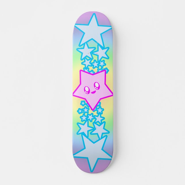 KAWAII STARS FUN EXPLOSION SKATEBOARD DECK (Front)