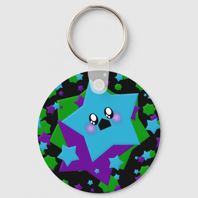 KAWAII STARS GALAXY BURST KEYCHAIN (Front)