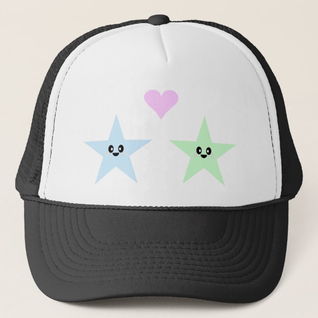 KAWAII STARS LOVE CAP HAT (Front)