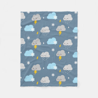 Kawaii Stormy Weather Fleece Blanket