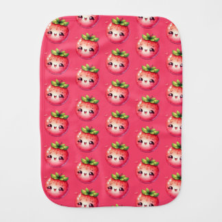 Kawaii Strawberry Baby Burp Cloth