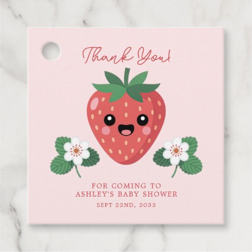 Baby Shower Favors 4 Kawaii Strawberry Baby Shower Thank You Favor Tags