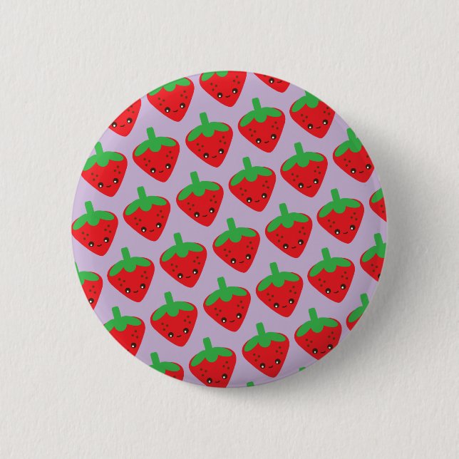 Kawaii Strawberry Button (Front)