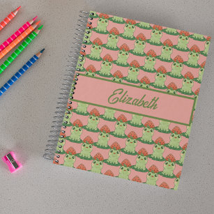 Kawaii Cute Axolotl Strawberry Milk Anime Notebook