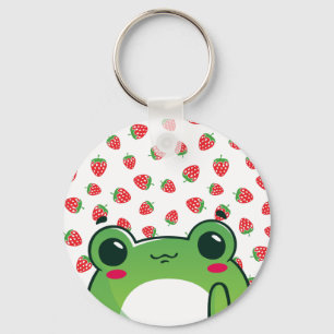 Kawaii Strawberry Frog  Keychain