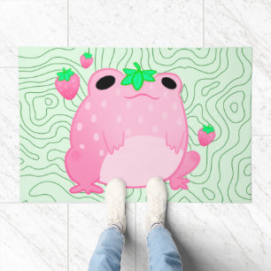 Kawaii Strawberry Frog Softcore Doormat