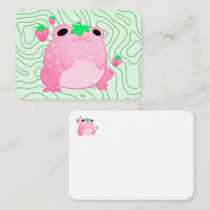 Kawaii Strawberry Frog Softcore Note Card