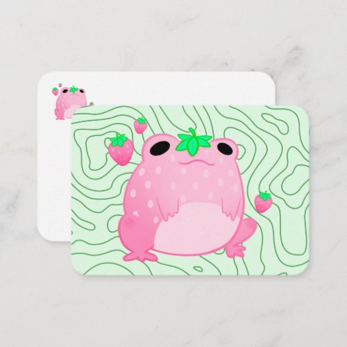 Kawaii Strawberry Frog Softcore Note Card