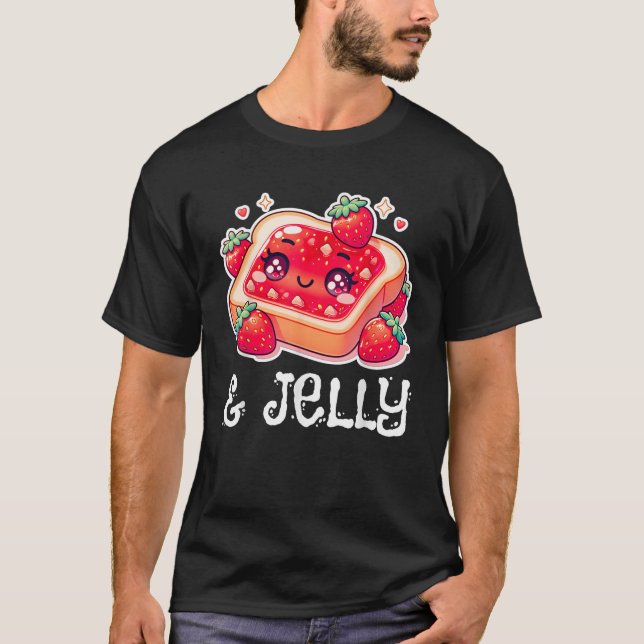 Kawaii Strawberry Jelly Peanut Butter Toast Twins  T-Shirt (Front)